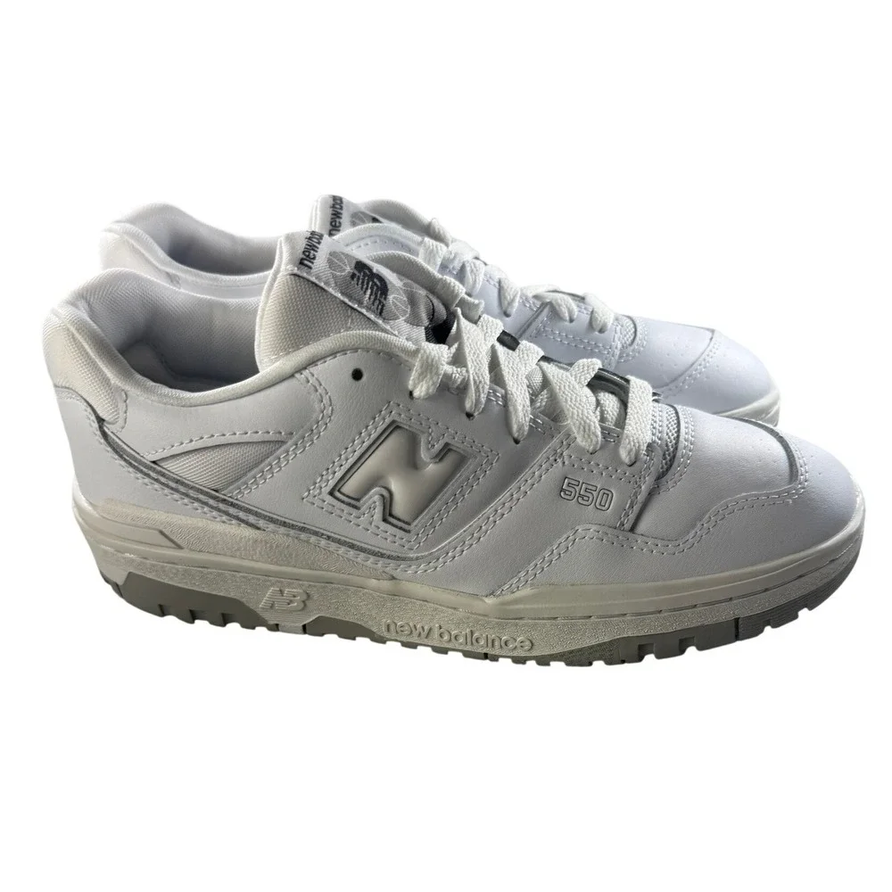 New Balance 550 GS White Leather Basketball Sneakers Youth Size 7New‎